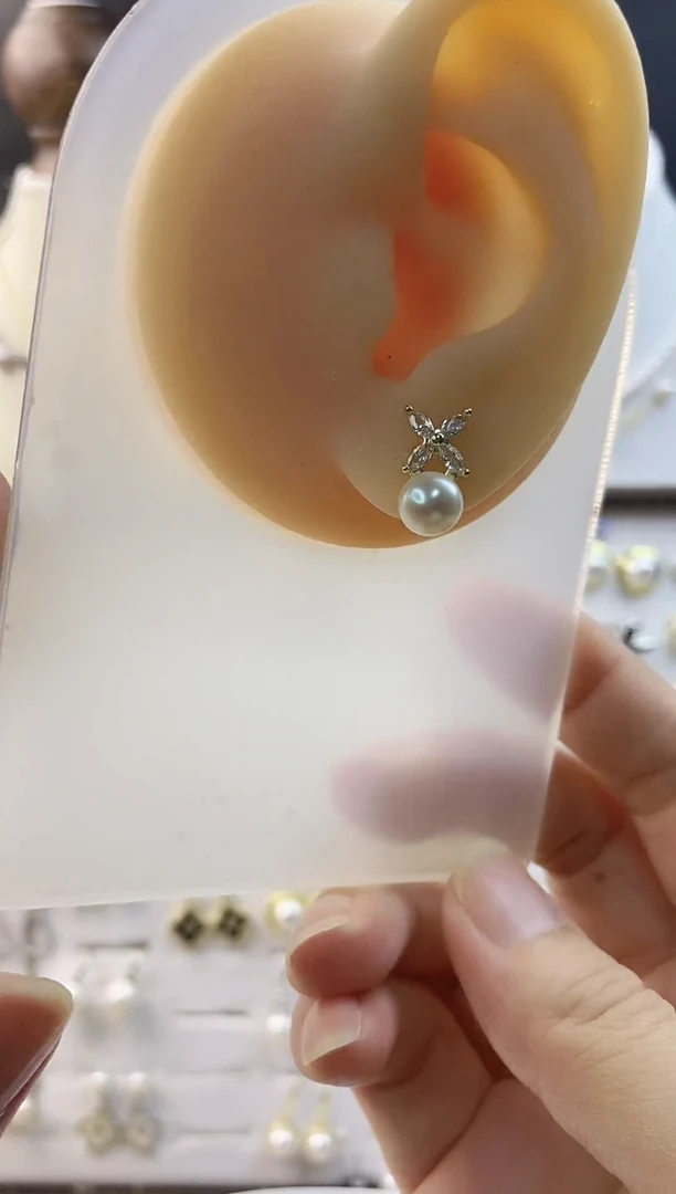 合金耳饰淡水珍珠67
