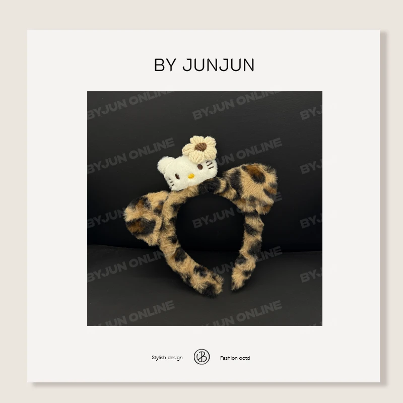 BYJUNJUN 珺珺自留豹纹猫耳发箍C25X1431