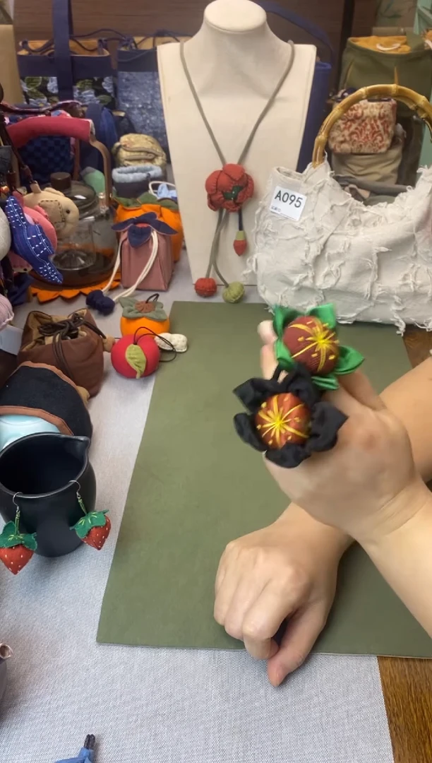 睡莲头绳 绿色黑色各1 茶服茶道配件