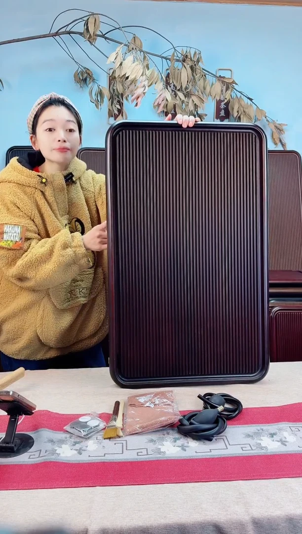 千川胡桃色茶盘80*50*5