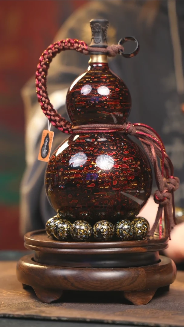 【闪购商品】YS144漆艺酒葫芦不包手串及旋转底座