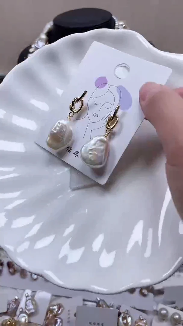 未镶嵌耳饰淡水珍珠【纯恬饰品】