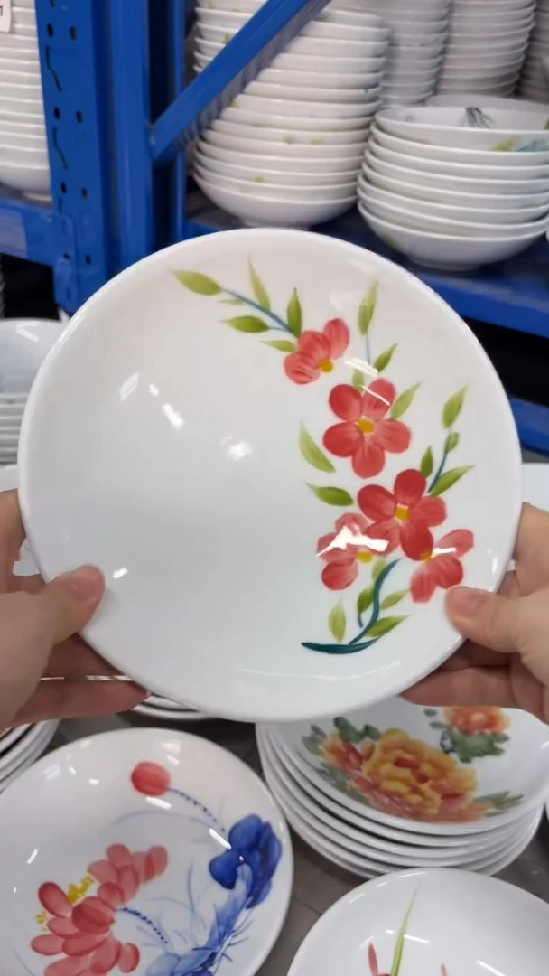 景德镇手绘釉中彩（食品级）圆深盘