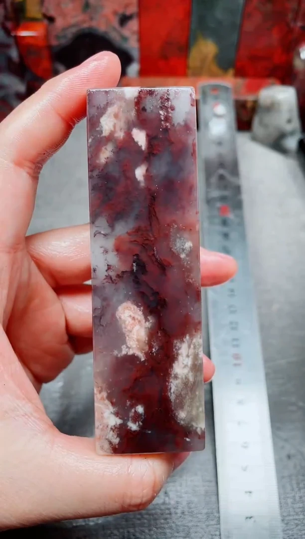 桂林鸡血玉素章3.0左右23