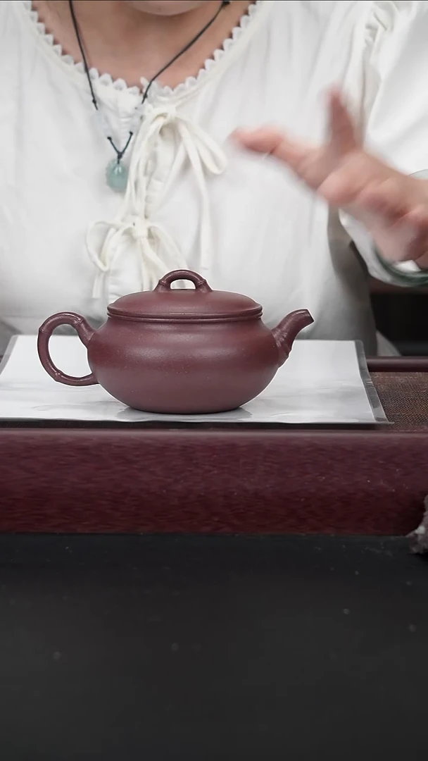 茶壶紫砂zqq底槽青 竹节扁腹