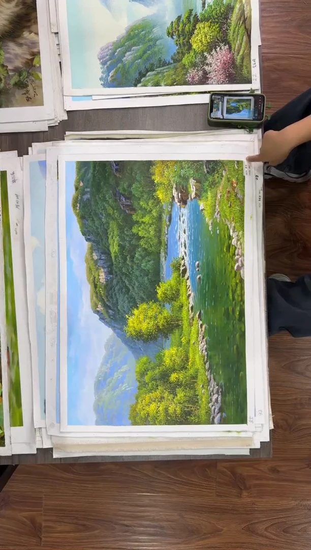 油画【20号】朝鲜原创纯手绘孤品油画