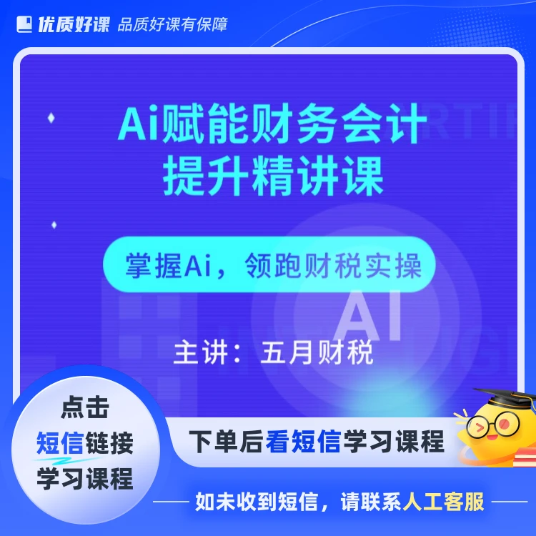 Ai赋能财务会计提升精讲课(点击短信链接学习课程)