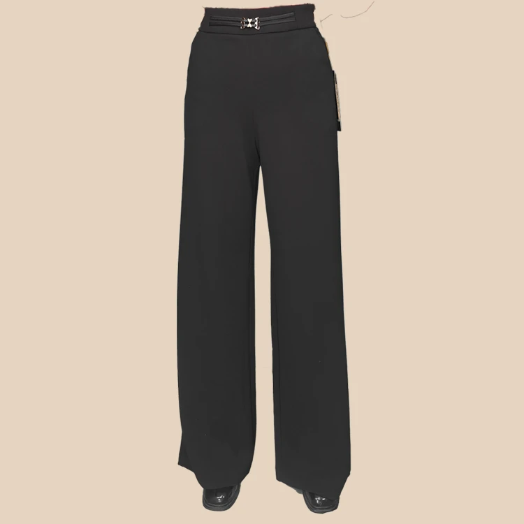 佳丽皮卡尔2025新款时尚高弹显瘦阔腿裤4263