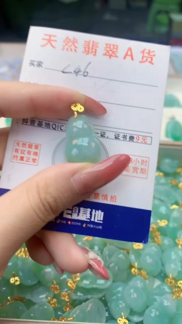 颈饰未镶嵌翡翠天然A货翡翠挂件