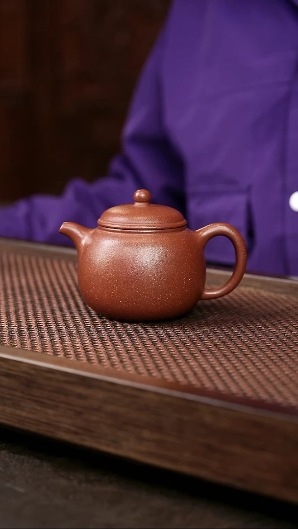 茶壶紫砂红降坡匏尊 大
