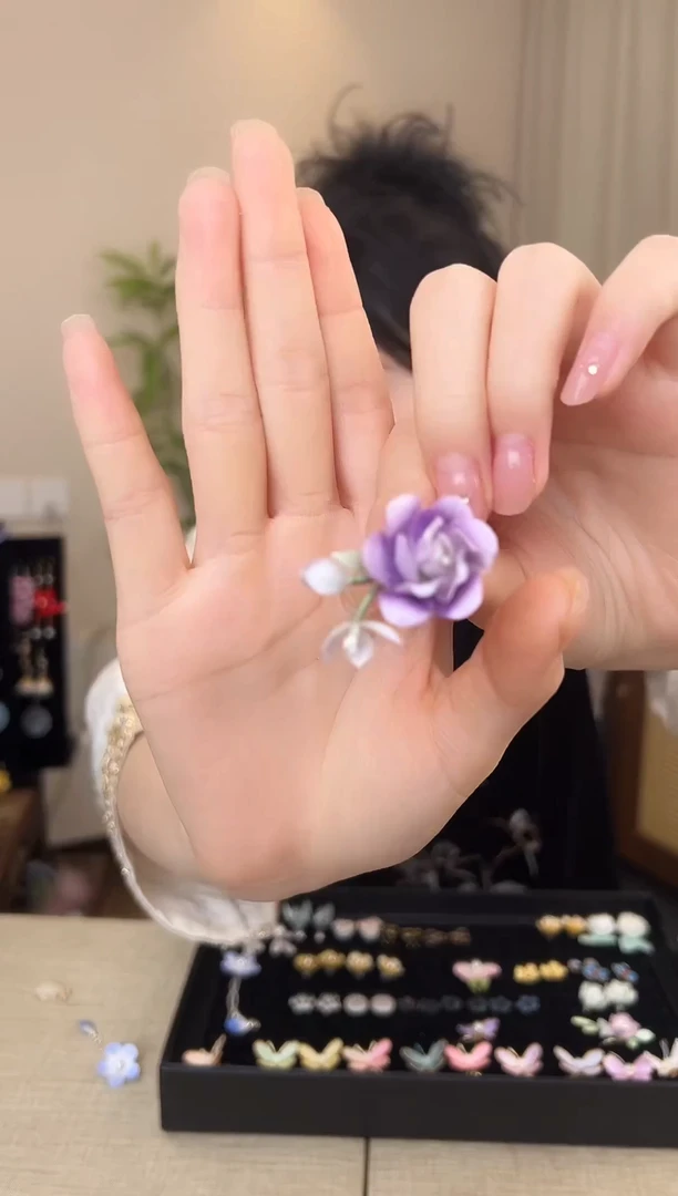 刺绣s****9紫色玫瑰戒指