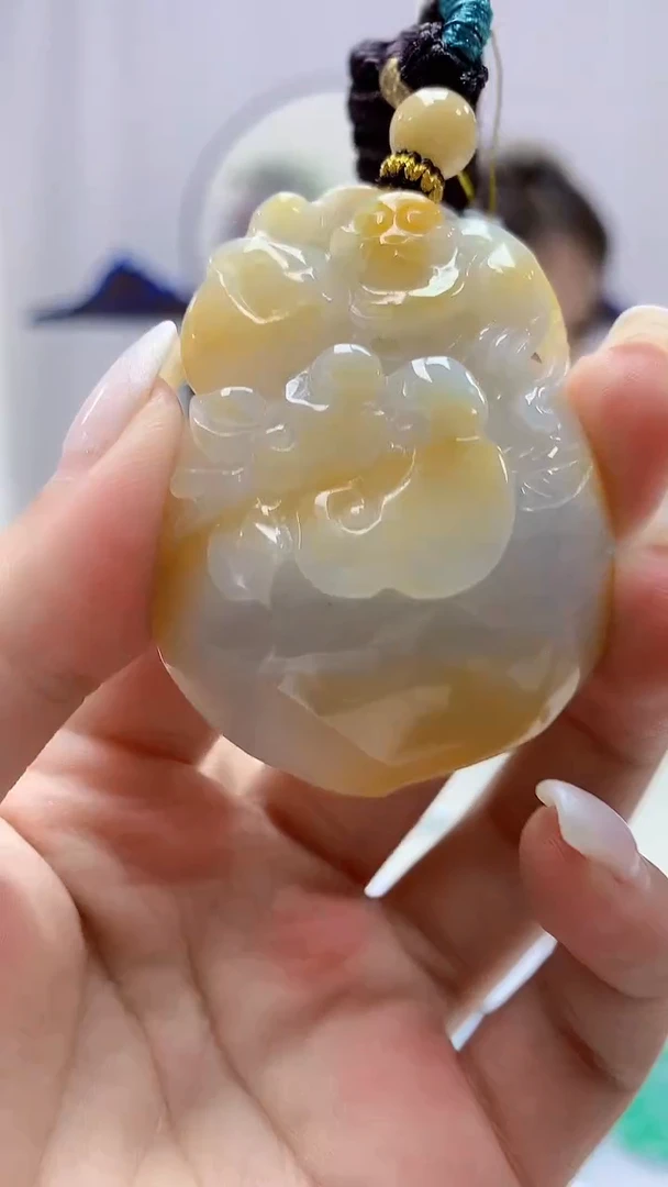 定制翡翠未镶嵌4957ms-毛货128桃子