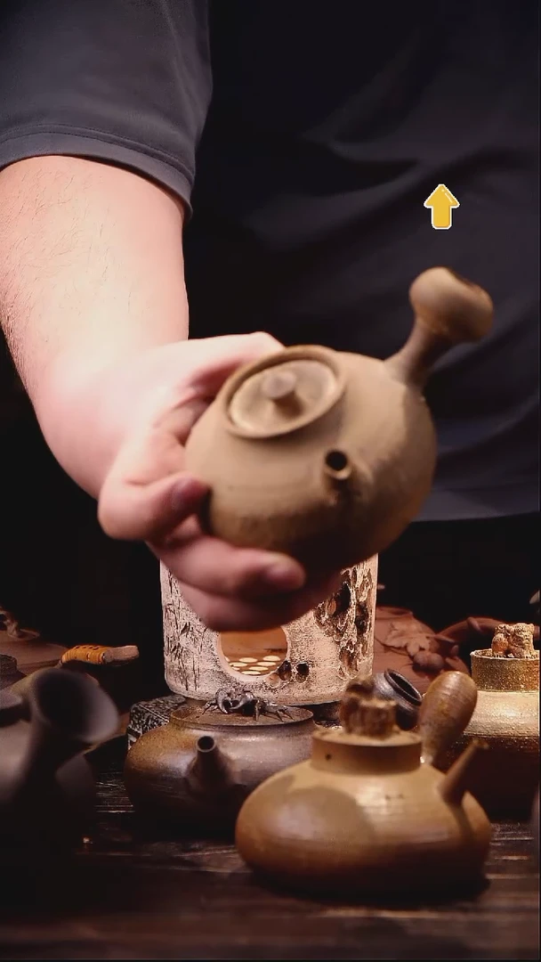 纯手工柴烧石矿侧把