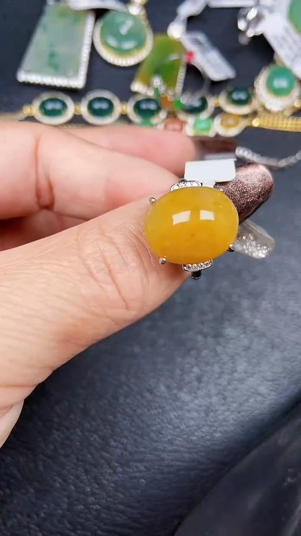 颈饰银S925镶嵌翡翠2337