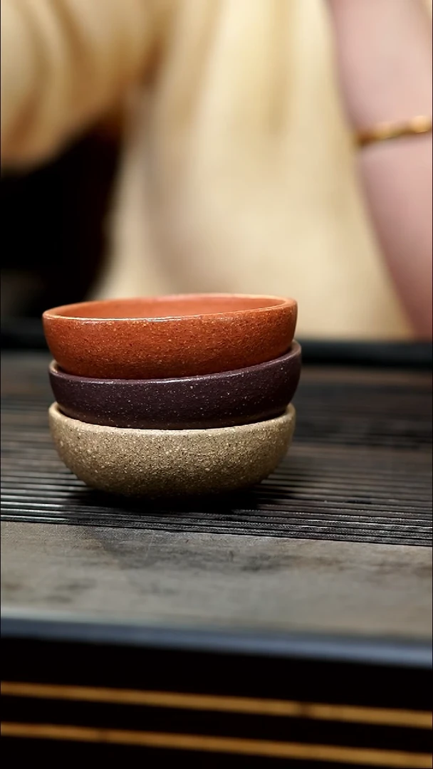 【闪购商品】紫砂茶壶一套粗砂普洱杯3个杯子一套