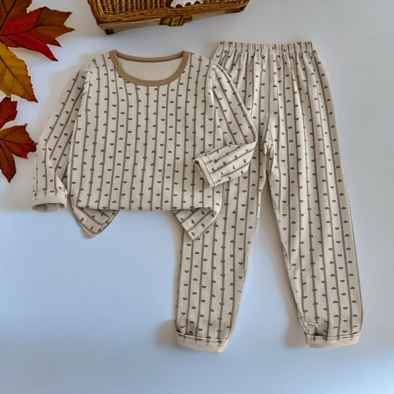 【10a抗菌】儿童莱卡男女中大童儿童睡衣宝宝早秋衣服家居服秋冬