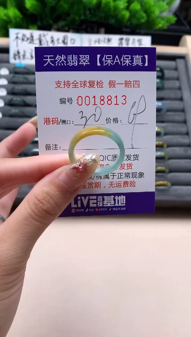 未镶嵌戒指翡翠天然 18813