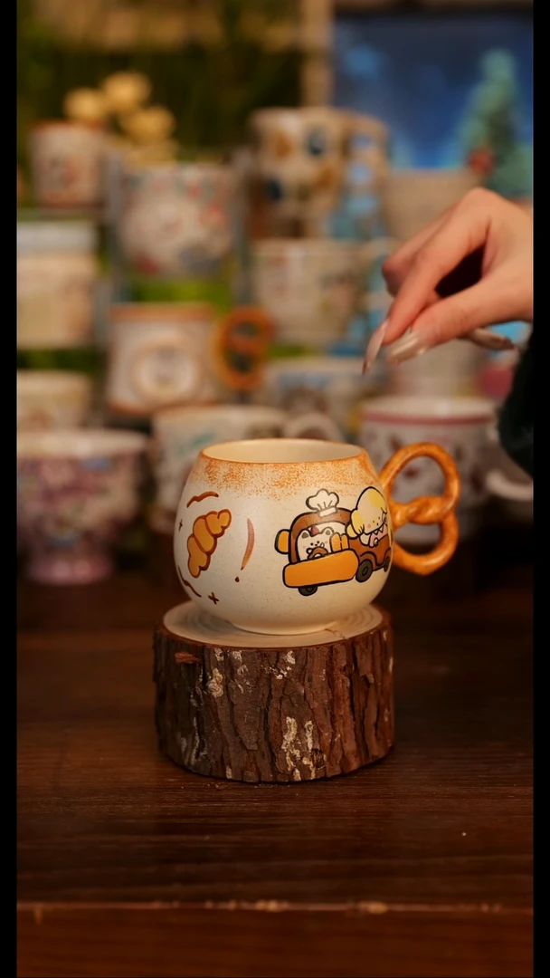 景德镇手作手捏杯