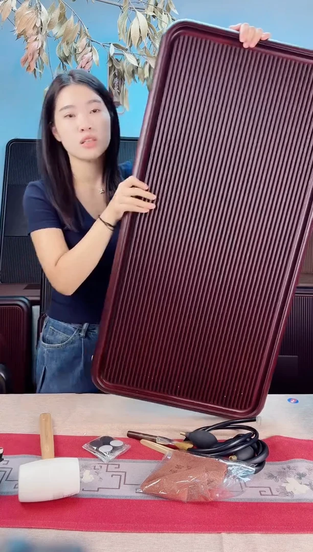 飞****练大海红色款式茶盘90*45*4