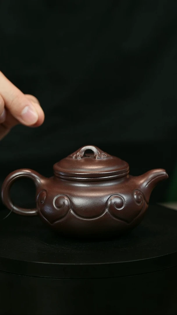 茶壶紫砂用****5H1304陆建平紫泥如意仿古