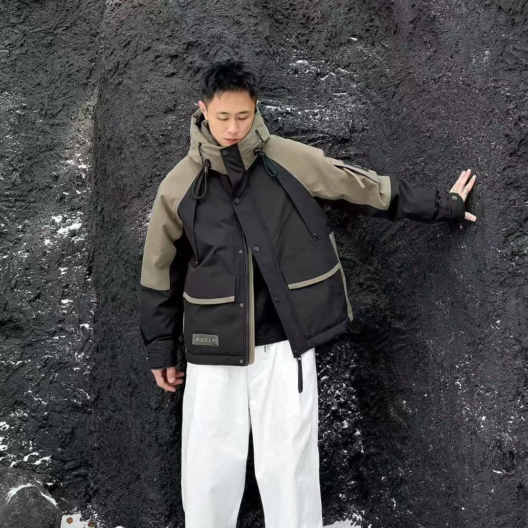 DP-8829款男士冬装新款短款潮流立领休闲保暖加厚羽绒服外套