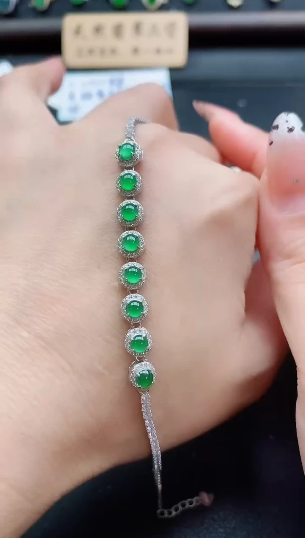 银S925镶嵌戒指翡翠1