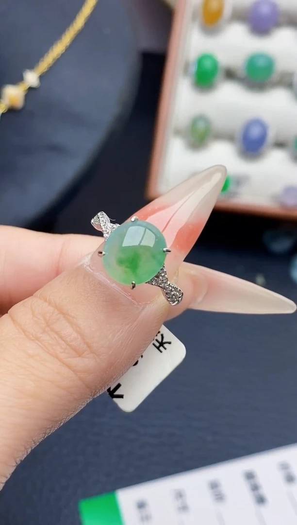 银S925镶嵌戒指翡翠1427