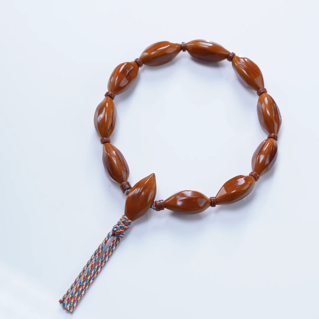 【丹砂】微紫橄榄核素串超个性高油高密原生态文玩手串11+尺寸