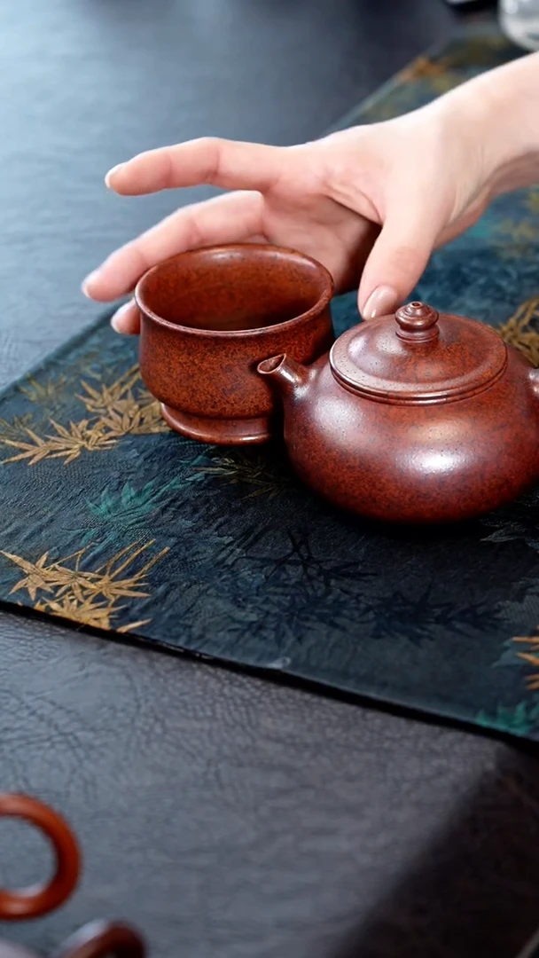 茶壶紫砂19天星泥寒江送杯子