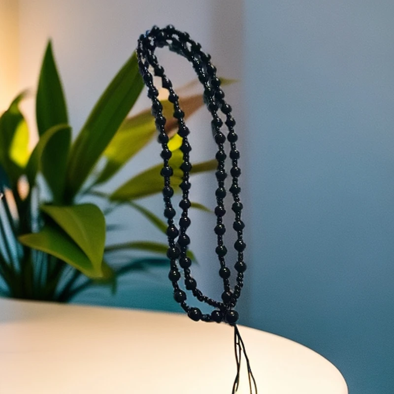 黑曜石项链挂牌链子卡6左右尺寸