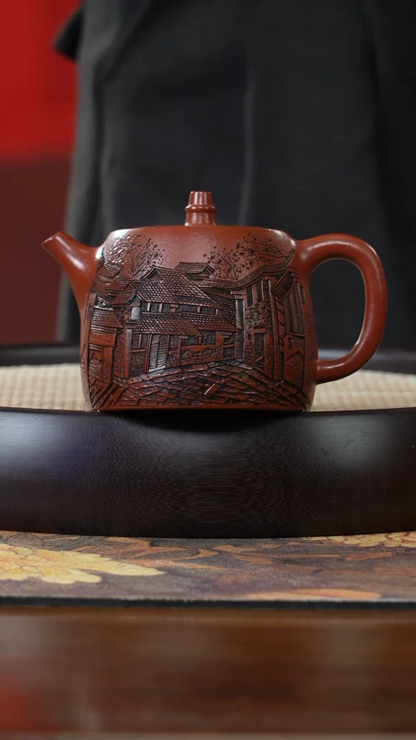 【闪购商品】紫砂茶壶CY804陈晔生砂朱泥慕古汉铎