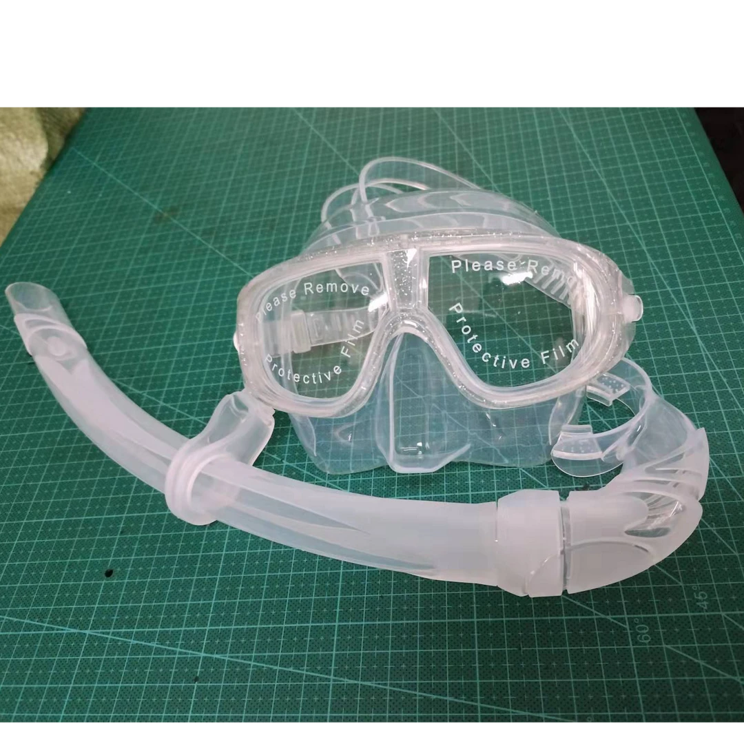 面镜液态硅胶可折叠湿式自由潜呼吸管猎潜水用透明面镜呼吸管套装