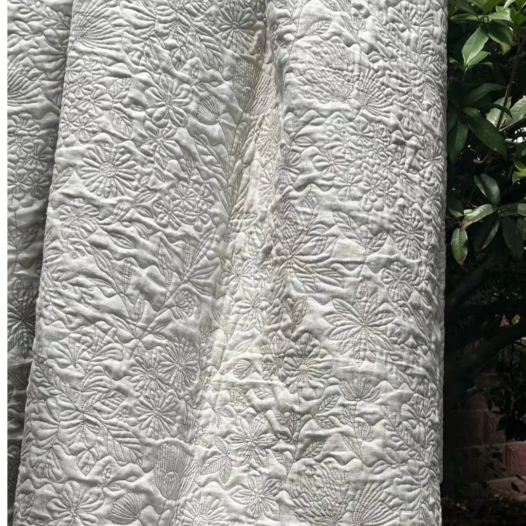 【原创·爱丽丝】100%亚麻雨露麻加大凉席床盖