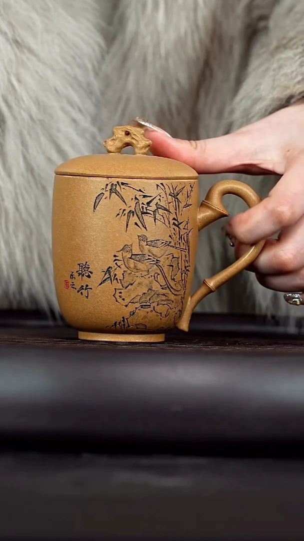 【闪购商品】紫砂茶杯黄金段太湖石