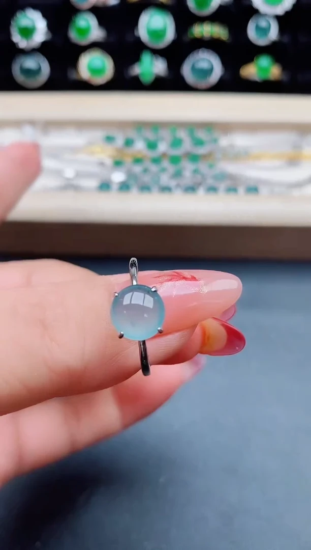 【闪购商品】翡翠戒指银S925镶嵌321321