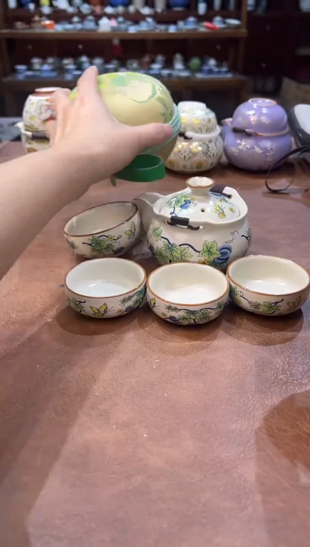 真的很便宜超好看会开片的旅行茶具