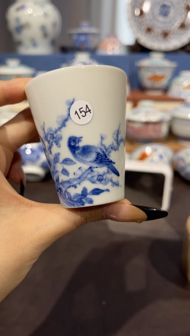 【闪购商品】杯154青花花鸟单杯发发发