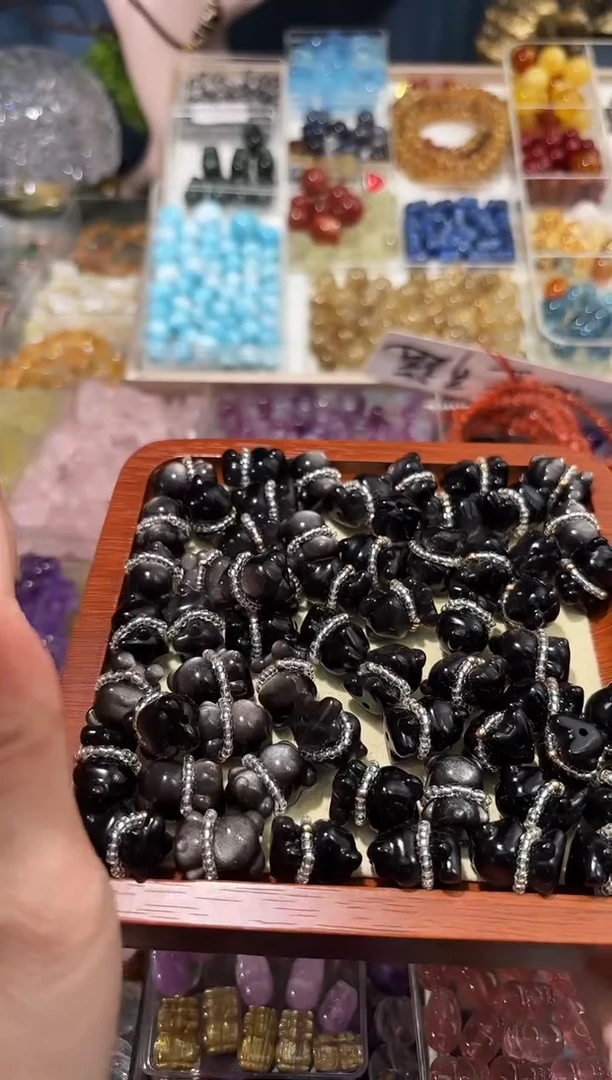 【闪购商品】水晶手串未镶嵌银耀小熊一个约卡13