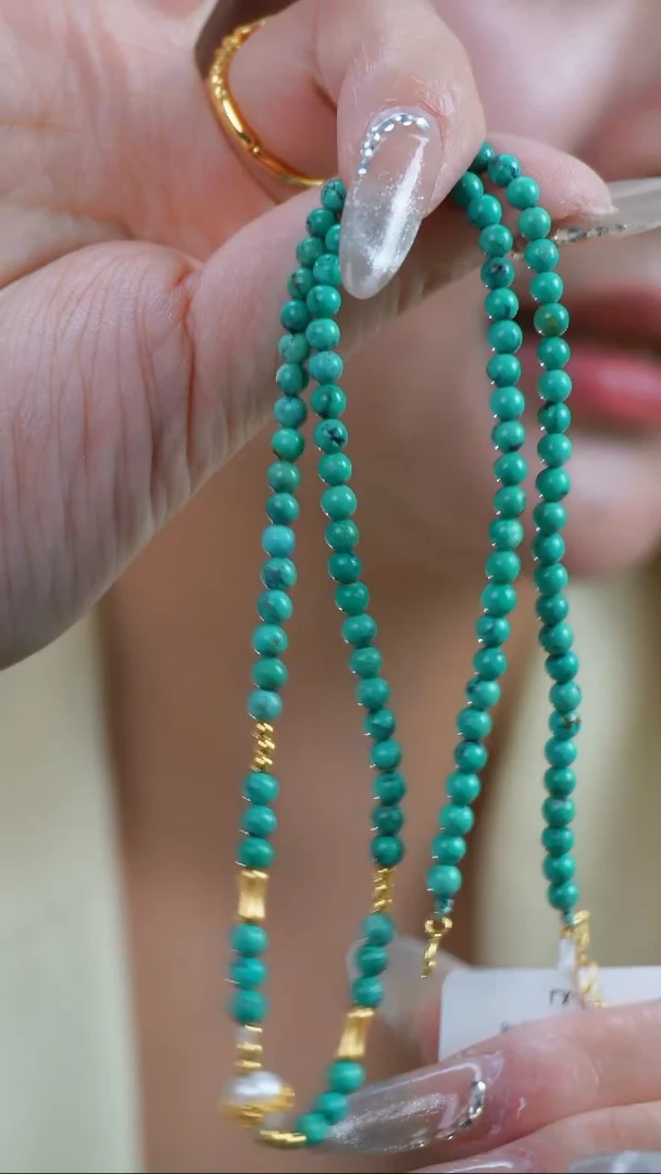 【闪购商品】绿松石项链银S925镶嵌发货一件