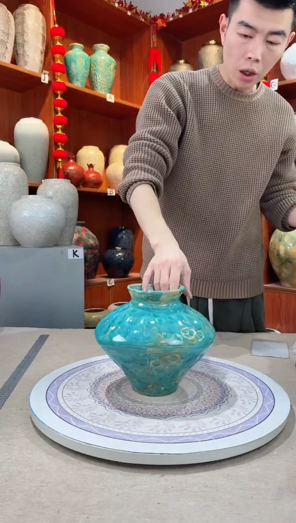 【闪购商品】瓶陶瓷花瓶 无花 手工彩陶小号