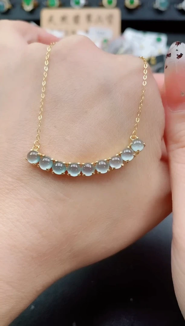 套链银S925镶嵌翡翠1