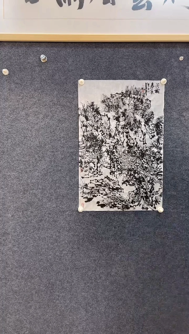 国画5869白恩P芳树春溪四尺三开