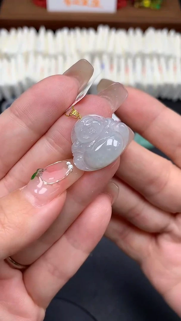 【闪购商品】翡翠吊坠(不含链)18K金镶嵌MS159972