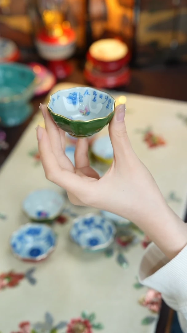 景德镇手工手绘华隐堂杯