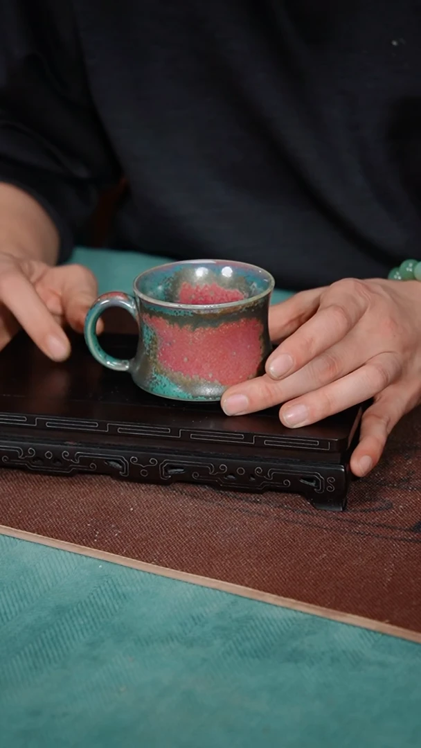 【闪购商品】130-1束腰咖啡杯（炉钧釉）