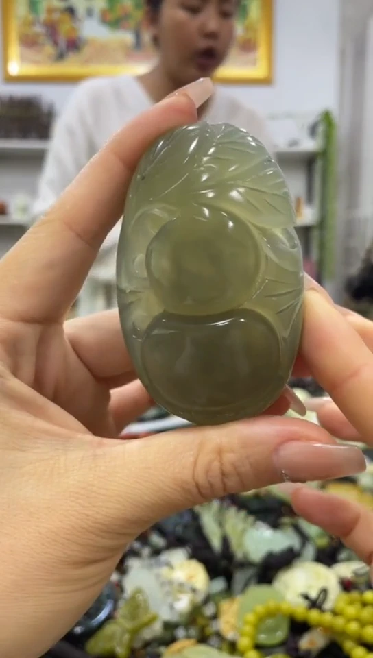 未镶嵌岫玉手把