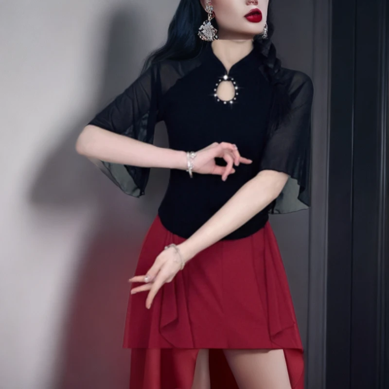 舞古典舞上衣身韵服演出服女复古百搭时尚