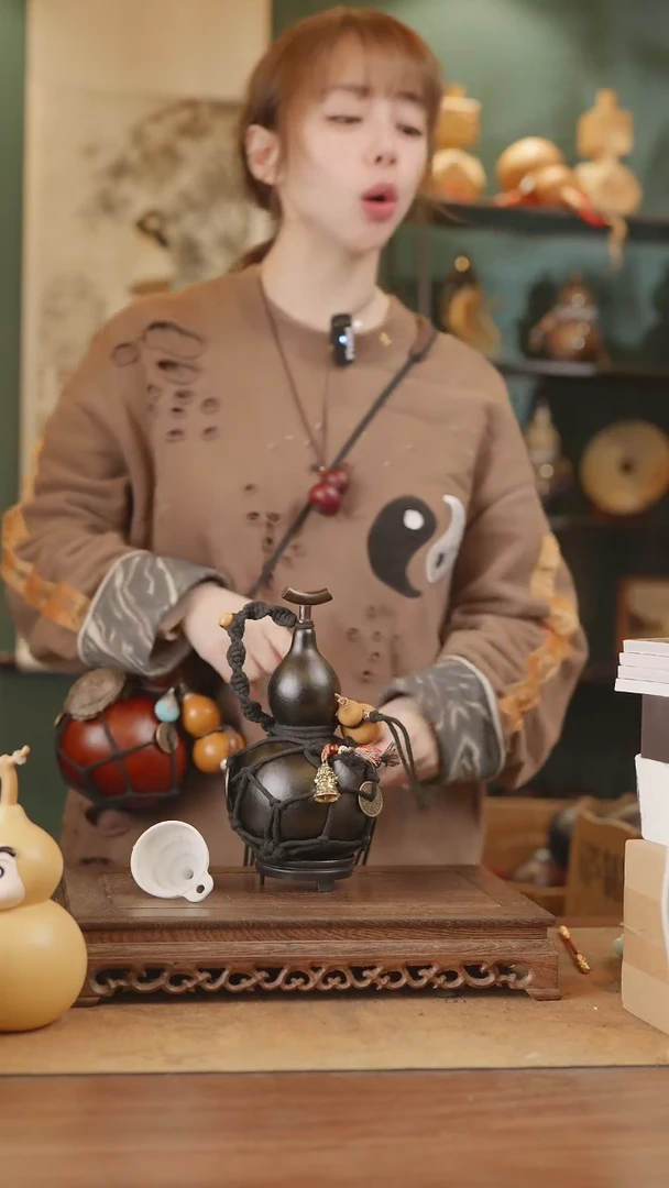 【闪购商品】279号精品天然大漆工艺防渗内胆酒葫芦~