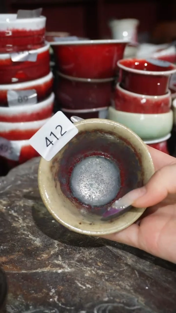 摆件陶精品窑变钧瓷茶器