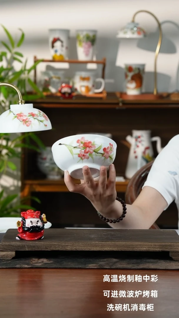 景德镇手绘釉中彩（食品级） 小法海碗